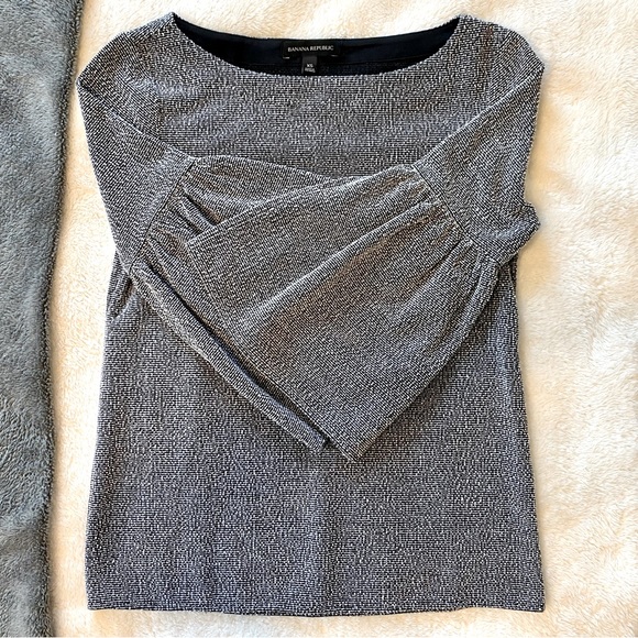 Banana Republic 3/4 Bell-Sleeve Tweed Top - Picture 4 of 6